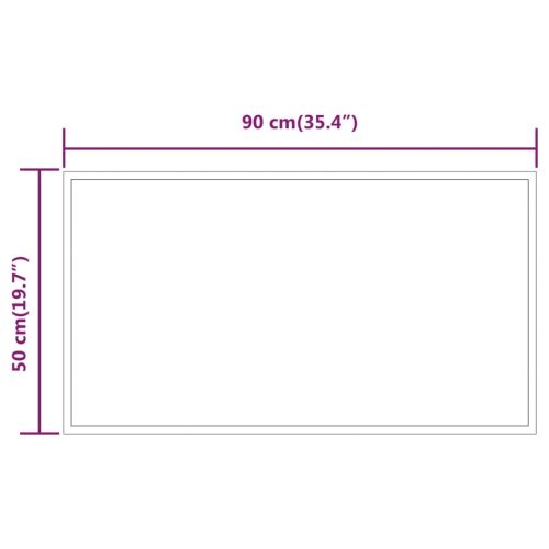 LED огледало за баня, 50x90 см