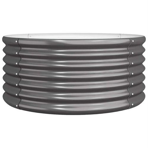 Градински плантер поцинкована стомана 80x80x36см антрацит