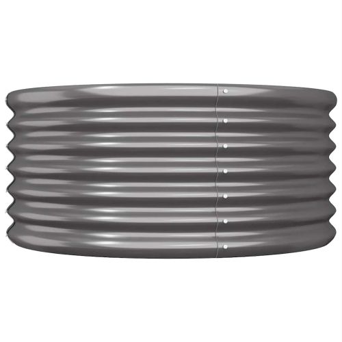 Градински плантер поцинкована стомана 80x80x36см антрацит