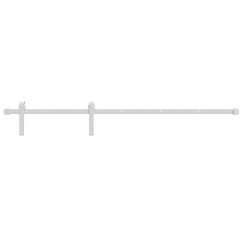 Плъзгаща врата с монтажни части, 80x210 см, борово дърво масив