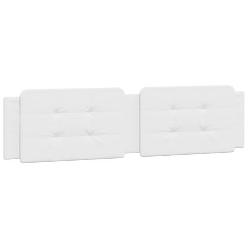 Рамка за легло без матрак Zadar, бяла, 200x200 см, изкуствена кожа