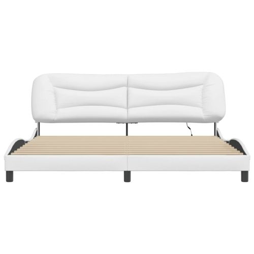 Рамка за легло с LED без матрак Hvar бяла 200x200 см