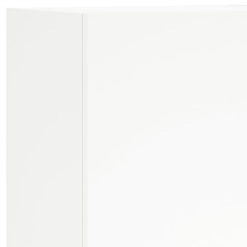 ТВ стенни модули, 5 части, бели, инженерно дърво