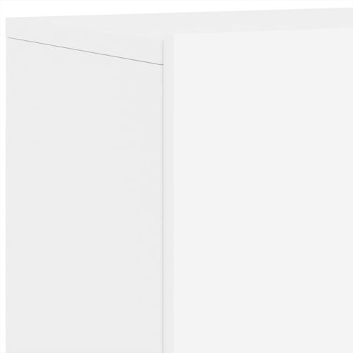 ТВ стенни модули, 5 части, бели, инженерно дърво