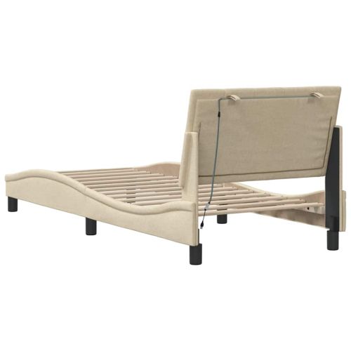 Рамка за легло без матрак Hanko, kремав, 80x200 см, плат