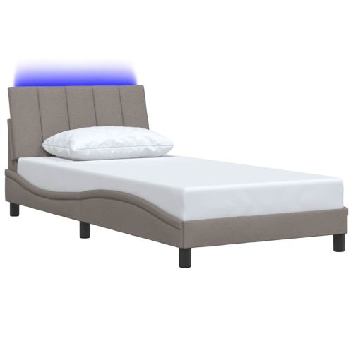 Рамка за легло без матрак Hanko, таупе, 100x200 см, плат