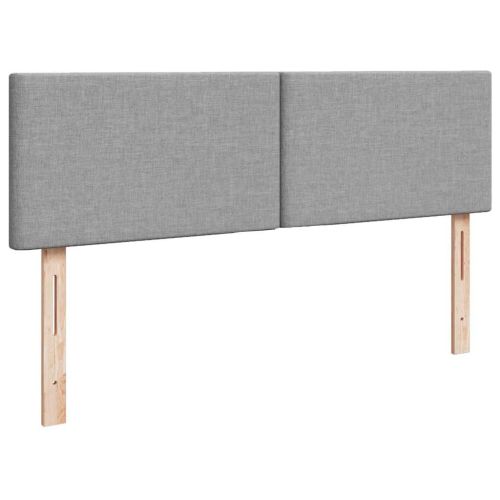 Османска легло с матрак, светлосиво, 140x200 см, плат