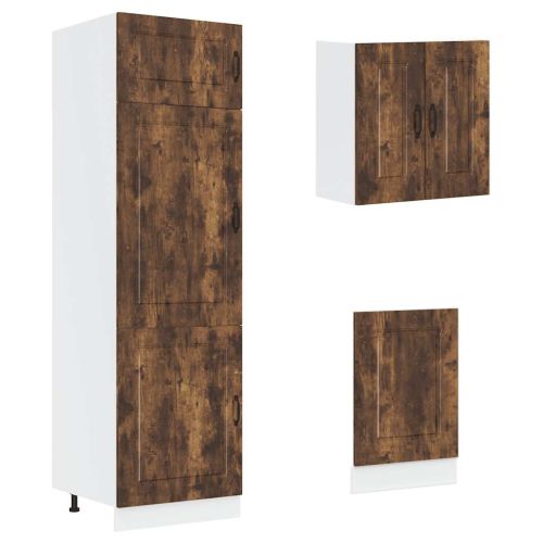 Комплект кухненски шкафове от 8 части Kalmar, инженерно дърво