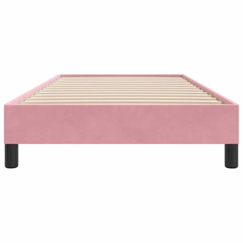 Box Spring легло без матрак розово 100x210 cm кадифе