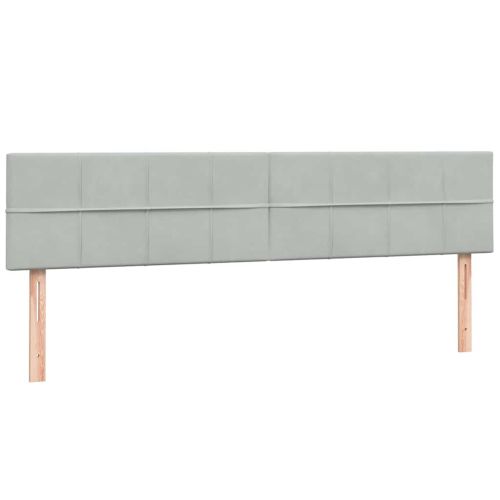 Box Spring легло с матраци Светло сиво 180x220 cm кадифе