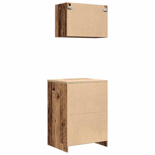 гаражни шкафове, 2 бр, старо дърво инженерно дърво