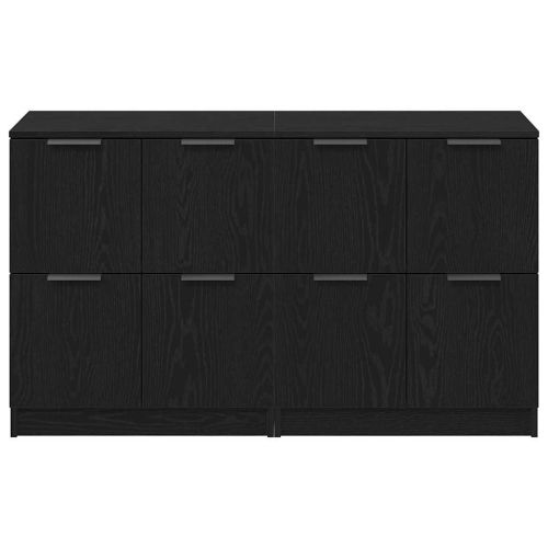 Страничен шкаф Черен дъб 180 x 30 x 70 см Инженерно дърво