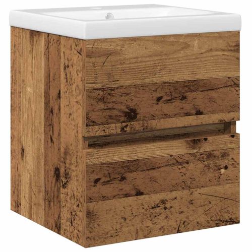 Шкаф за мивка с врата Черен дъб 41 x 39 x 62 см Инженерно дърво