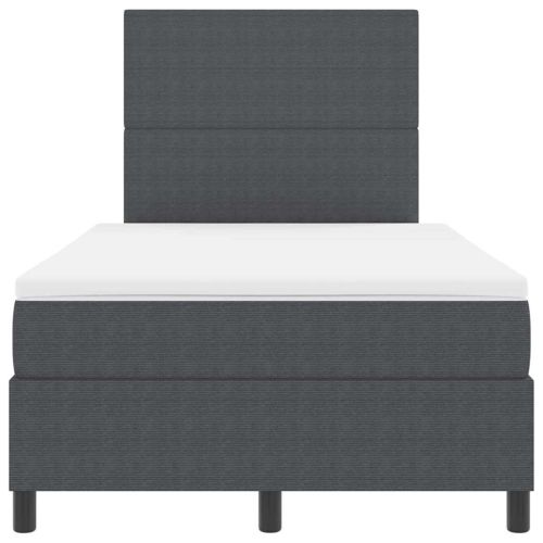 Легло с пружинирана основа Тъмносиво и бяло 203 x 120 x 128 см