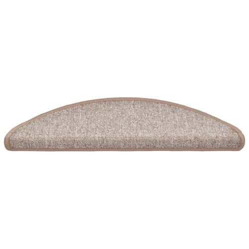 Изтривалки за стълби, 20 бр., 56x17x3 см, светлокафяви, полукръгли