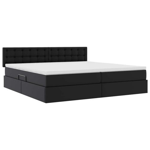 Легло с място за съхранение и LED Светлосиво 200 x 200 cm