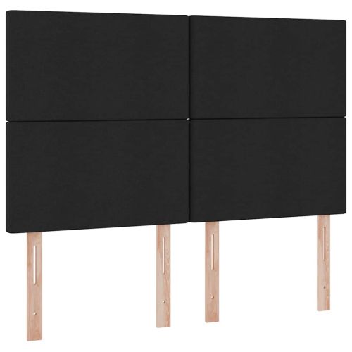 Легло с място за съхранение Черно 140 x 190 cm Изкуствена