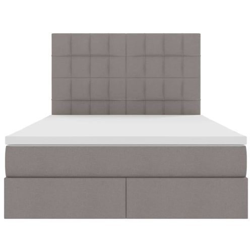 Легло с място за съхранение Таупе 140 x 200 cm Изкуствена