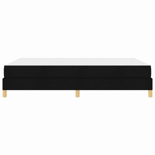 Легло с пружинирана основа Черно 140 x 190 cm текстил