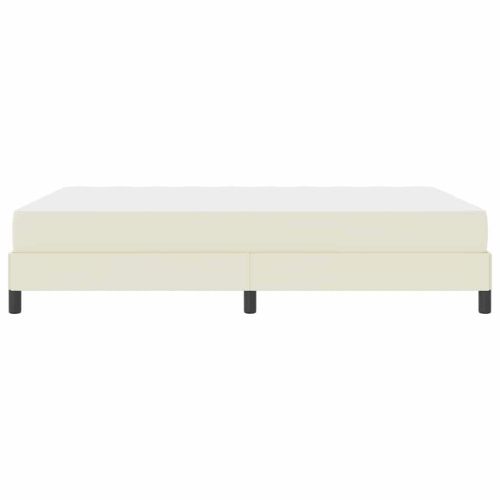 Рамка за легло с матрак Крем 140 x 190 cm текстил