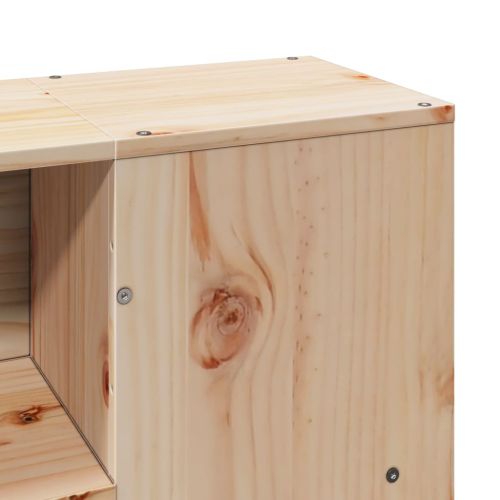 Легло с етажерка за книги, без матрак, 160x200 см, бор масив