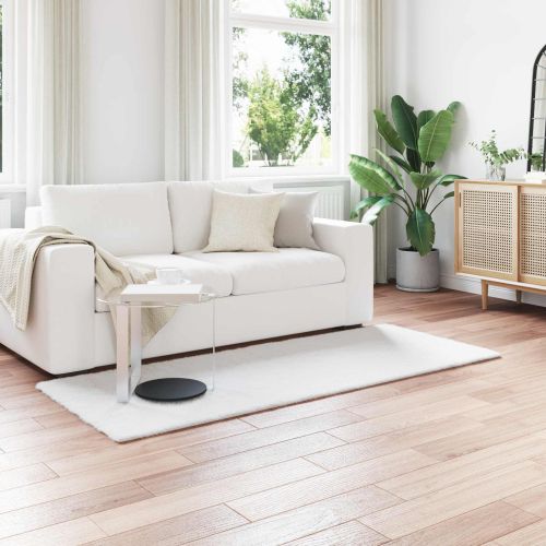 Килим с изкуствена заешка козина Olite Бяло 100 x 200 cm