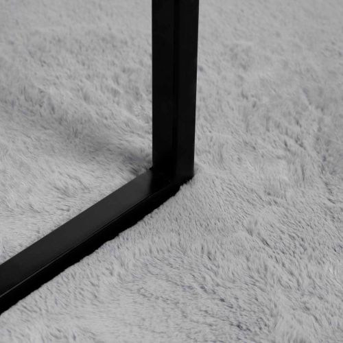 Килим с изкуствена заешка козина Olite Сив 100 x 200 cm