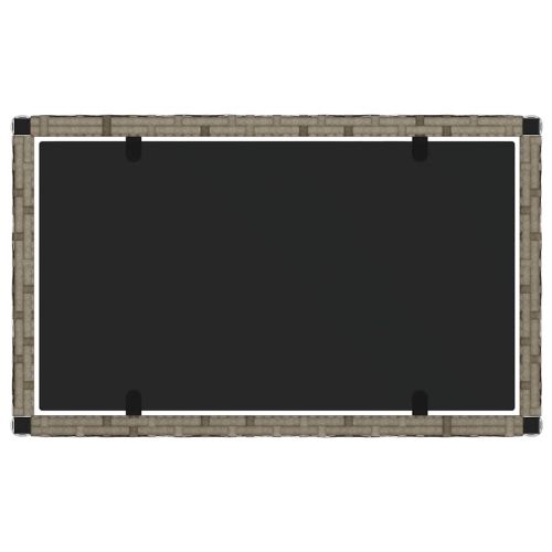 Градински лаундж комплект с възглавници 4 части сив полиратан