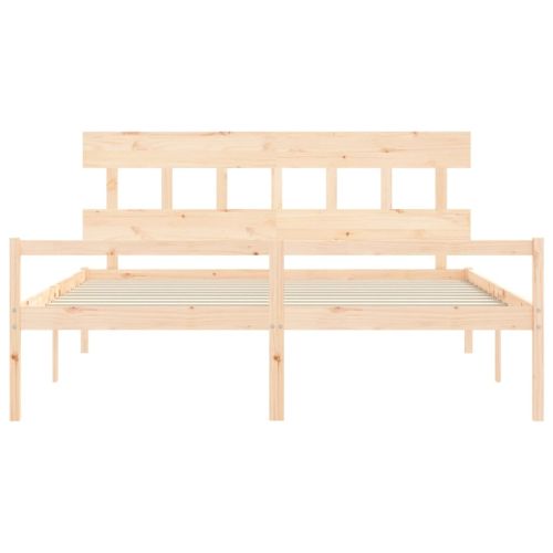 Легло за възрастни с табла, Super King Size, масивно дърво