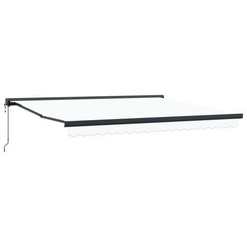 Сгъваем навес Бяло 400 × 300 cm Плат, метал