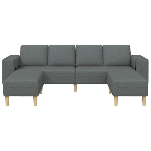 Комплект дивани Тъмносив текстил