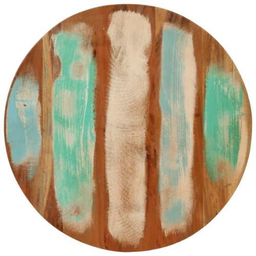 Маса за кафе Ø50x35 см масивно регенерирано дърво и стомана