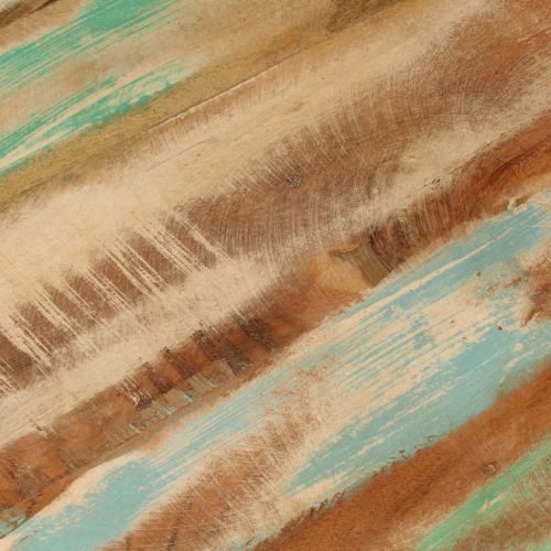 Маса за кафе Ø50x35 см масивно регенерирано дърво и стомана