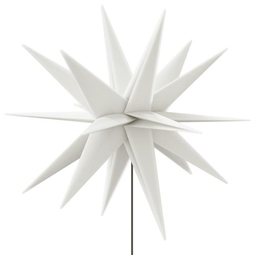 Коледни лампи с шипове, 3 бр, LED, сгъваеми,бяла, 35 см