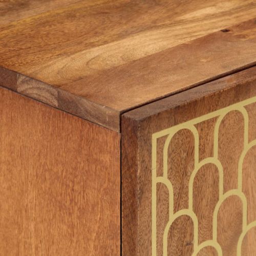 Страничен шкаф 60x33x75 см манго масивно дърво