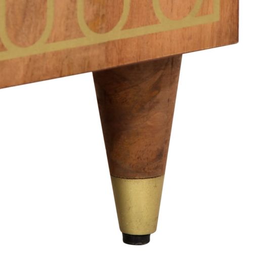 Страничен шкаф 60x33x75 см манго масивно дърво