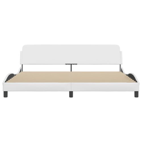 Рамка за легло Dover, бяла, 200x200 см, изкуствена кожа