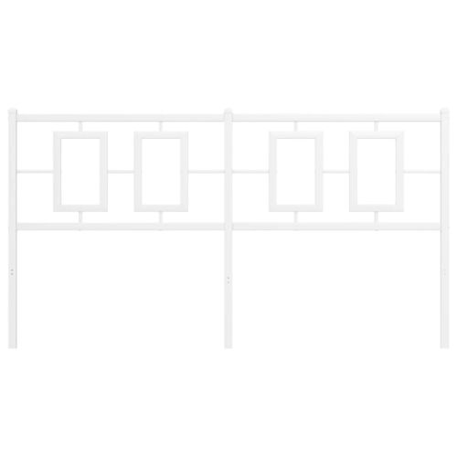 Метална табла за глава, бяла, 160 см