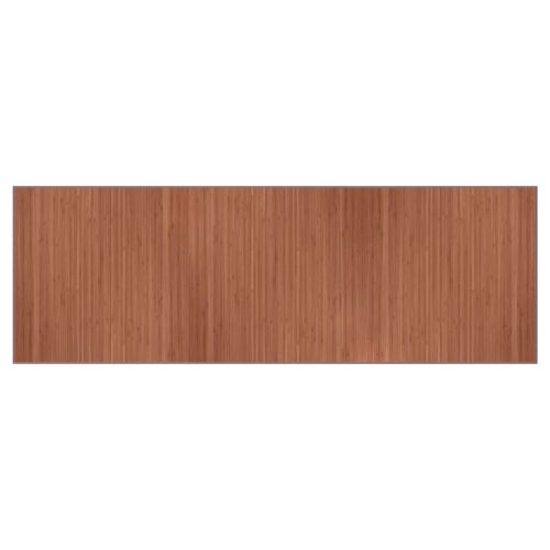 Килим, правоъгълен, кафяв, 100x300 см, бамбук