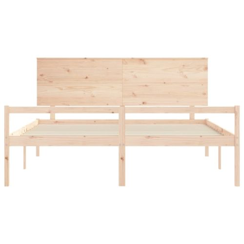 Легло за възрастни с табла, Super King Size, масивно дърво