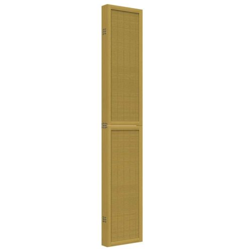 Разделител за стая, 6 панела, кафяв, дърво пауловния масив