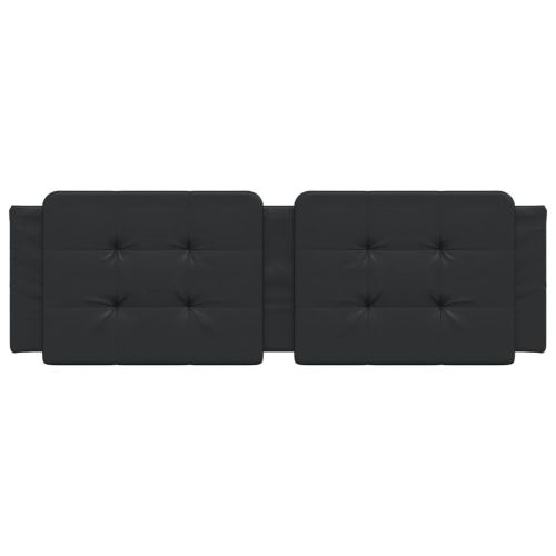 Мека табла за легло Zadar, черна, 152 см, изкуствена кожа