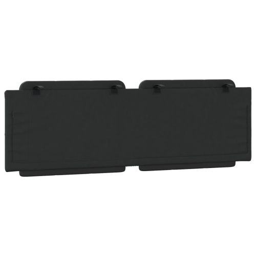 Мека табла за легло Zadar, черна, 152 см, изкуствена кожа