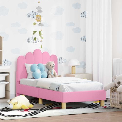 Легло за малко с главна дъска Розово 70 x 140 cm текстил