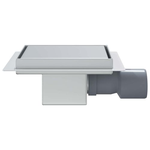 2 в 1 дренаж за душ Сребрист 15 x 15 см Неръждаема стомана 304