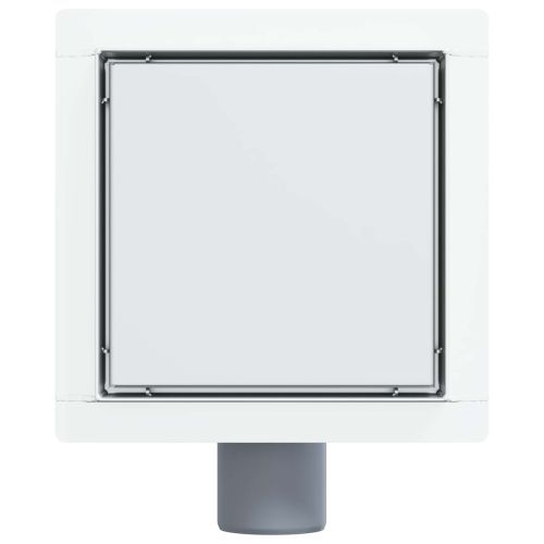 2 в 1 дренаж за душ Сребрист 15 x 15 см Неръждаема стомана 304