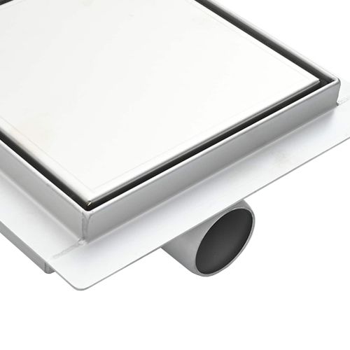 2 в 1 дренаж за душ Сребрист 20 x 20 cm Неръждаема стомана 304