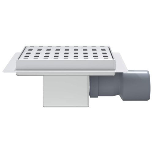 2 в 1 дренаж за душ Сребрист 15 x 15 см Неръждаема стомана 304