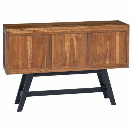 ТВ стойка Кафяво 110 x 30 x 75 см Солидно тиково дърво