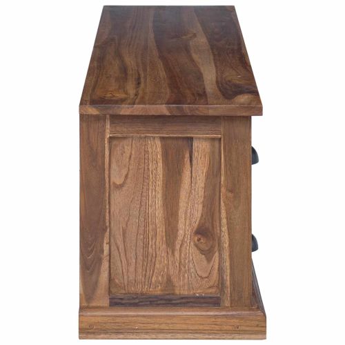 ТВ стойка Кафяво 110 x 30 x 40 cm Солидно тиково дърво